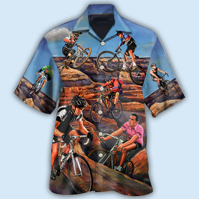 Bike Mountain Biking - Hawaiian Shirt - Owls Matrix LTD