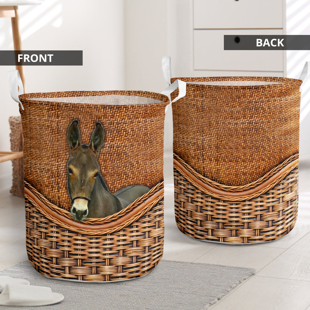 Mule Rattan Teaxture Awesome - Laundry Basket - Owls Matrix LTD
