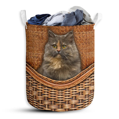Munchkin Cat Rattan Teaxture Basic Style - Laundry Basket - Owls Matrix LTD