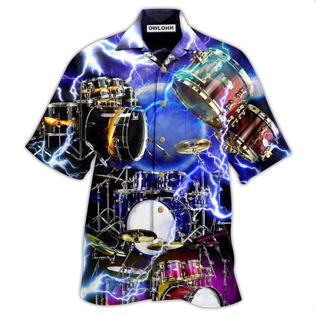 Hawaiian Shirt / Adults / S Drum Is My Cardio Lighting Style - Hawaiian Shirt - Owls Matrix LTD