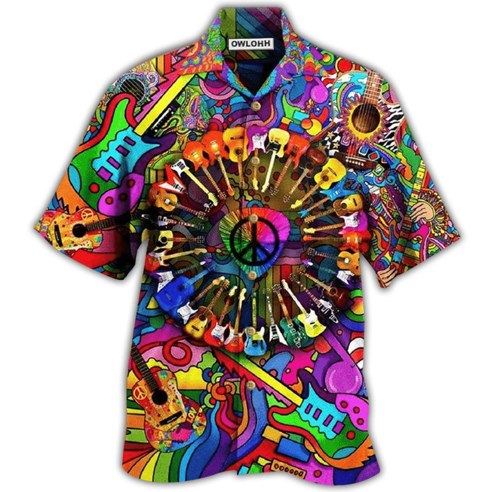 Hawaiian Shirt / Adults / S Guitar Love Life Style Colorful - Hawaiian Shirt - Owls Matrix LTD