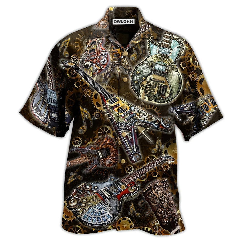 Hawaiian Shirt / Adults / S Guitar Machine Style - Hawaiian Shirt - Owls Matrix LTD