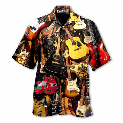 Hawaiian Shirt / Adults / S Guitar Music You Can Have Guitar - Hawaiian Shirt - Owls Matrix LTD