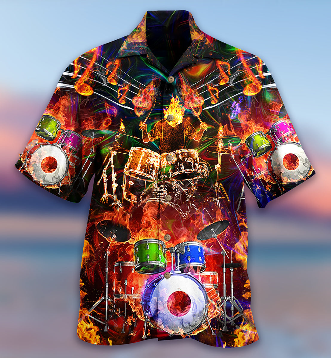 Drum Music Is My Life My Soul - Hawaiian Shirt - Owls Matrix LTD