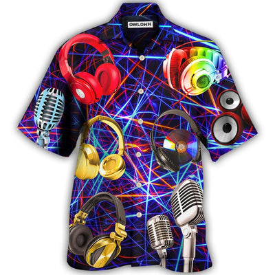 Hawaiian Shirt / Adults / S Music Is My Life Style - Hawaiian Shirt - Owls Matrix LTD