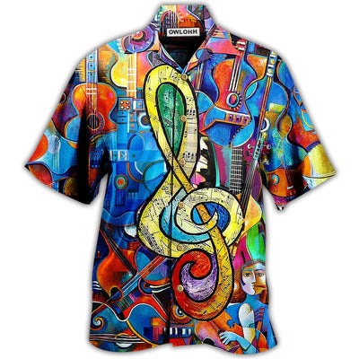 Hawaiian Shirt / Adults / S Music Love Live Life Style - Hawaiian Shirt - Owls Matrix LTD
