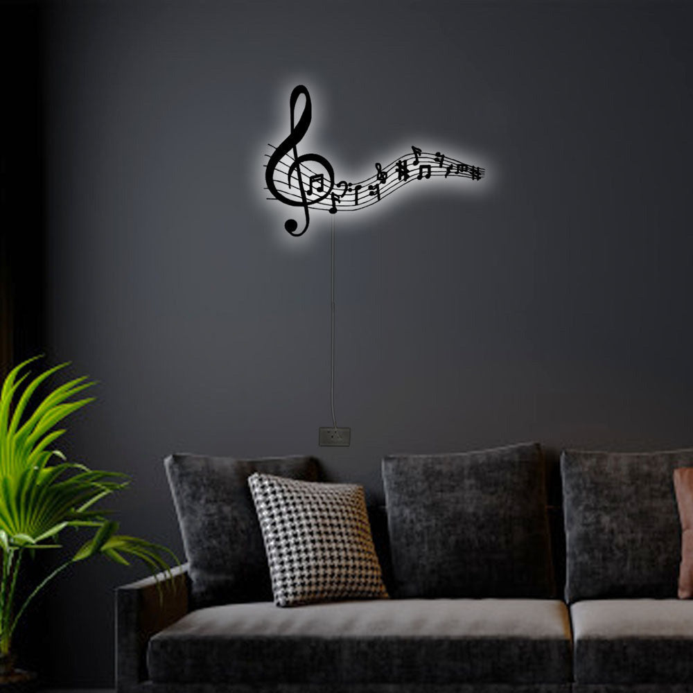 Music Notes So Easy - Led Light Metal - Owls Matrix LTD