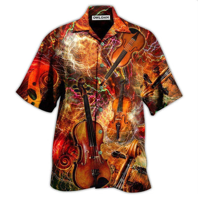 Hawaiian Shirt / Adults / S Violin Soul Of Music - Hawaiian Shirt - Owls Matrix LTD