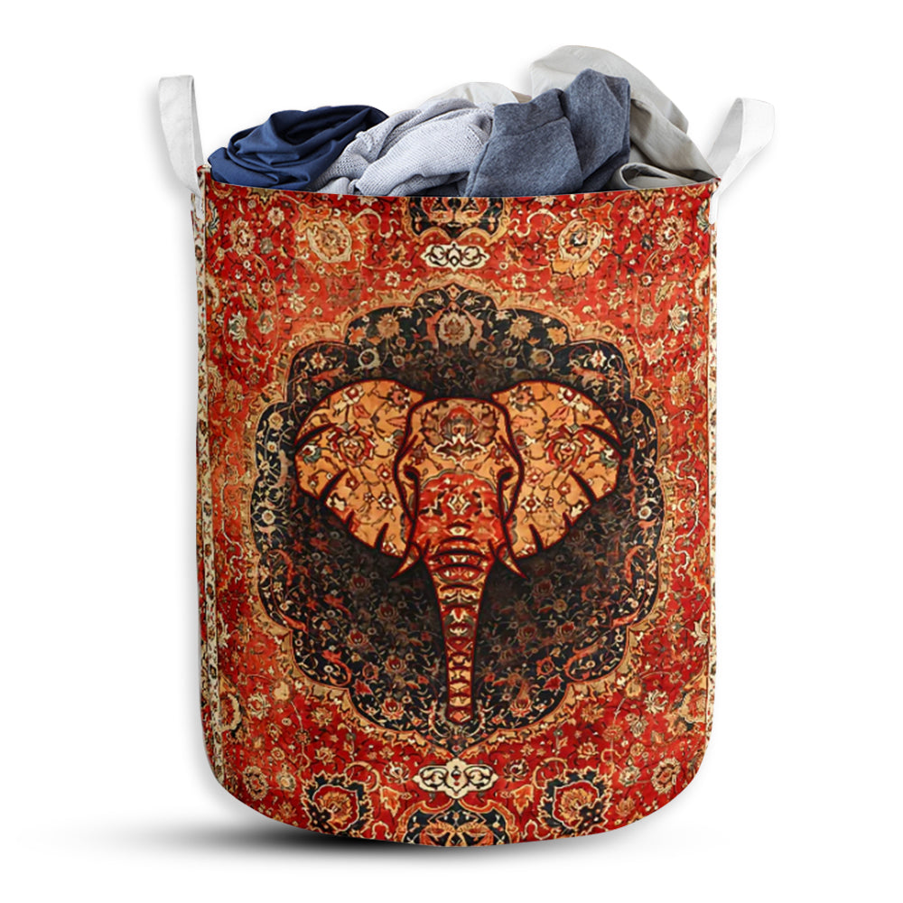 Elephant Mysterious Elephant Style - Laundry Basket - Owls Matrix LTD