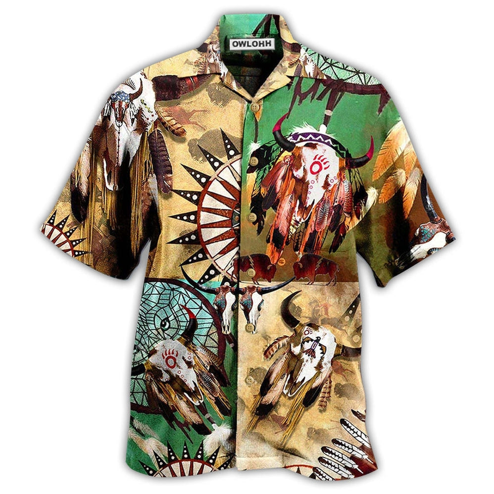 Hawaiian Shirt / Adults / S Native American Awesome Spirit Cool - Hawaiian Shirt - Owls Matrix LTD