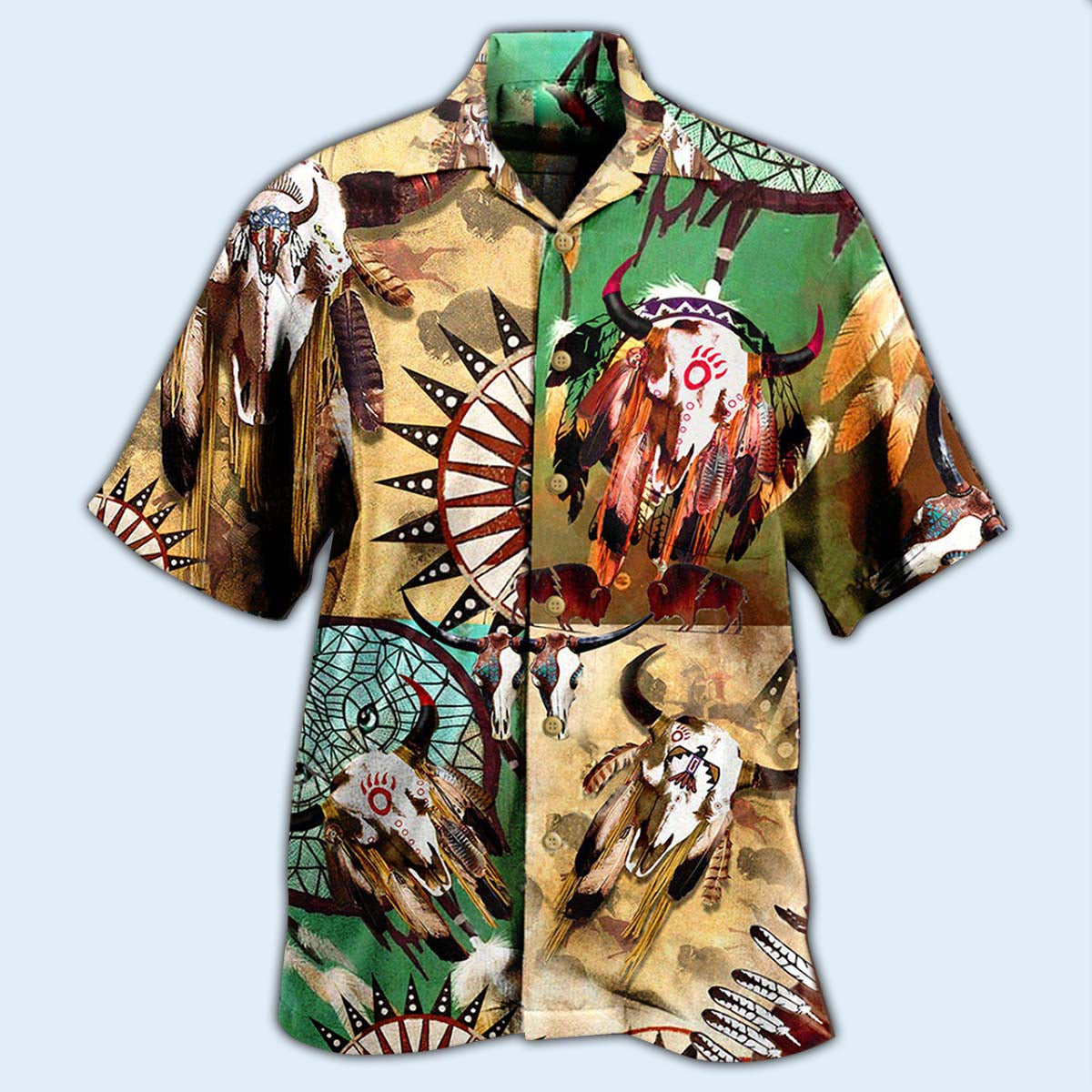 Native American Awesome Spirit Cool - Hawaiian Shirt - Owls Matrix LTD
