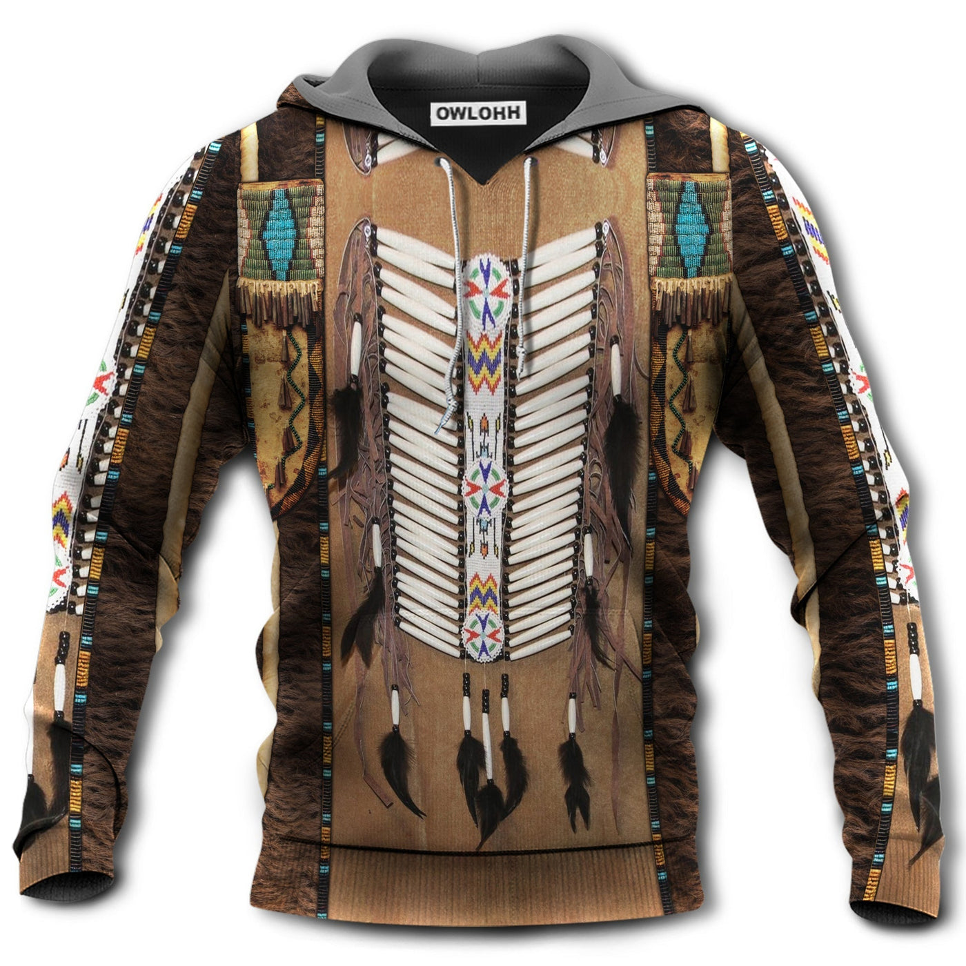 Unisex Hoodie / S Native American Culture Pattern - Hoodie - Owls Matrix LTD