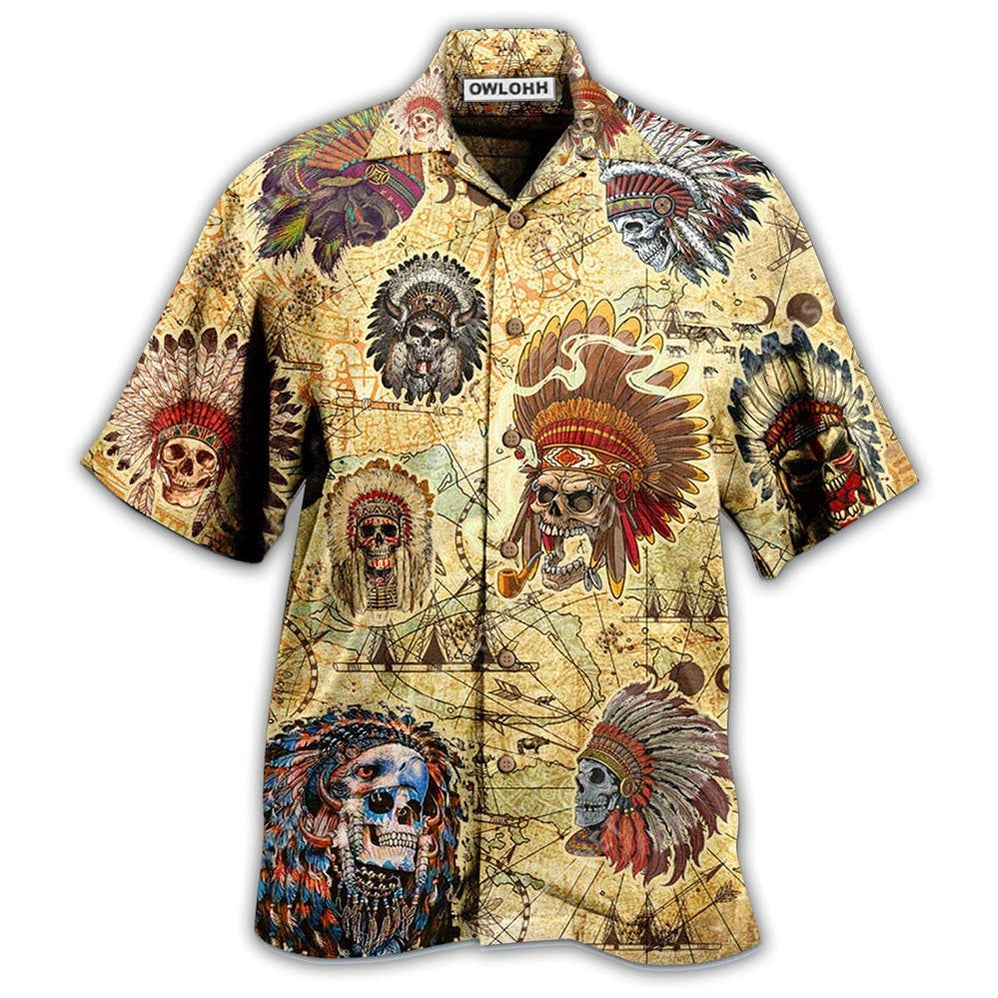 Hawaiian Shirt / Adults / S Native American Definitely Cool - Hawaiian Shirt - Owls Matrix LTD