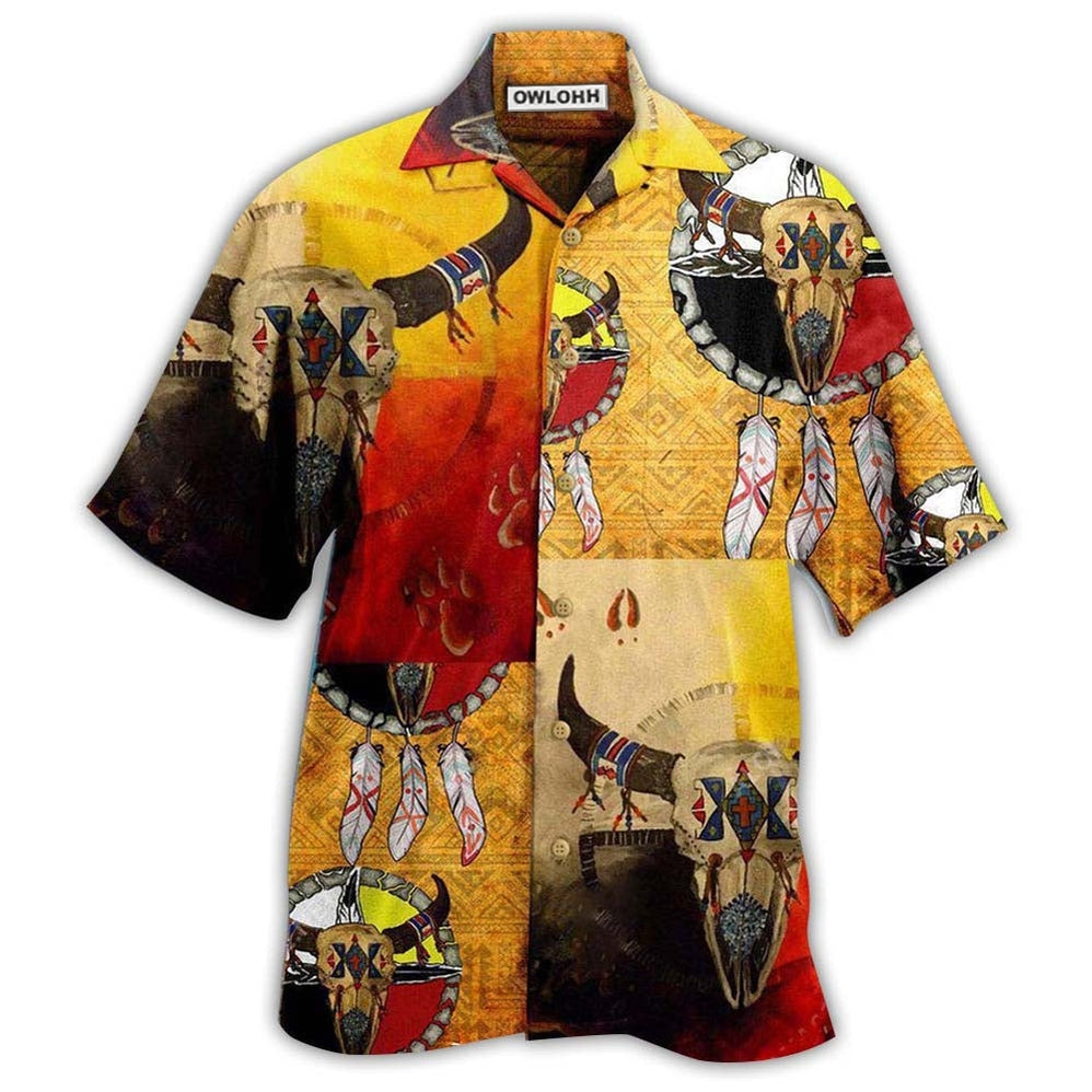 Hawaiian Shirt / Adults / S Native American Medicine Wheel Cool - Hawaiian Shirt - Owls Matrix LTD