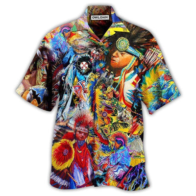 Hawaiian Shirt / Adults / S Native American Pow Wow Dancing Cool - Hawaiian Shirt - Owls Matrix LTD