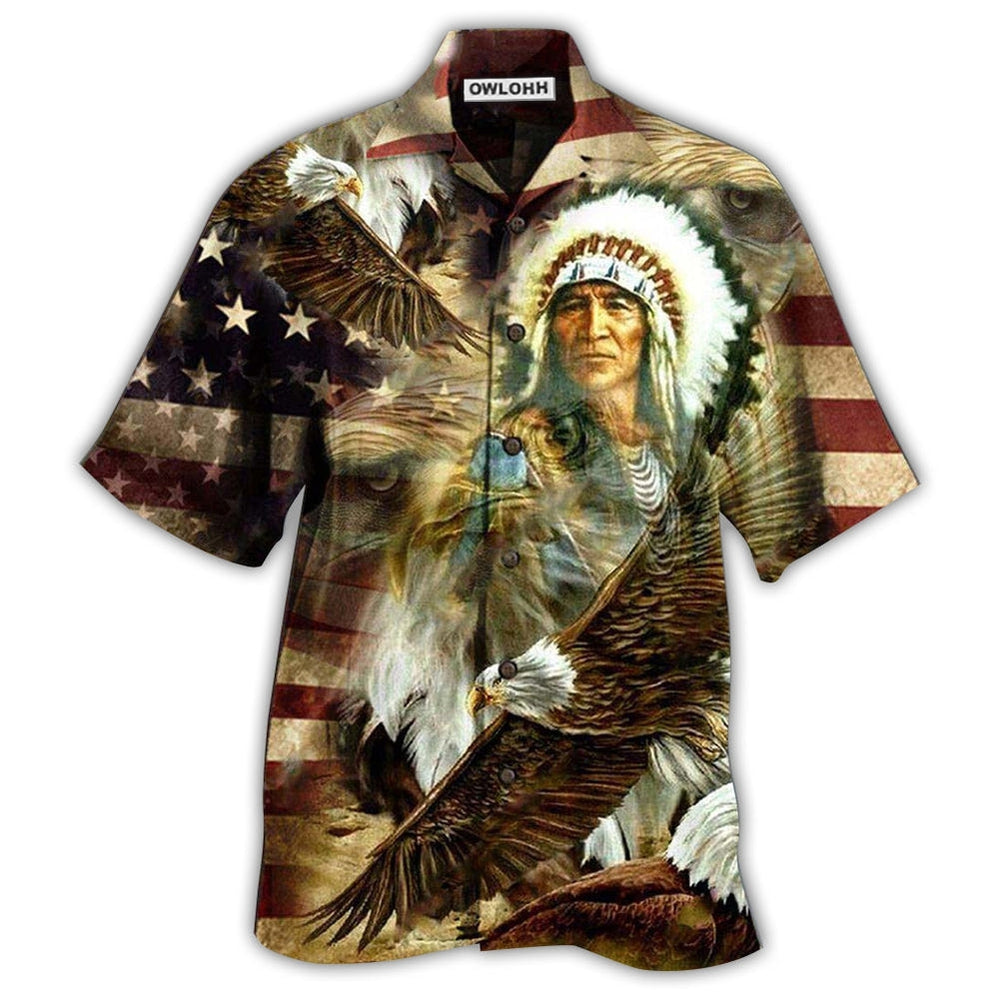Hawaiian Shirt / Adults / S Native American Proud Eagle Cool - Hawaiian Shirt - Owls Matrix LTD