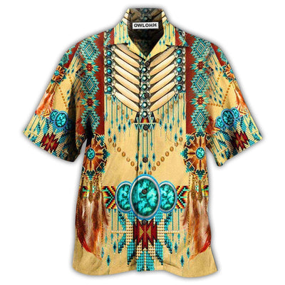 Hawaiian Shirt / Adults / S Native American Proud Pattern - Hawaiian Shirt - Owls Matrix LTD
