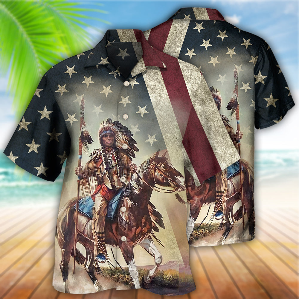 Native Horses Protect Place America - Hawaiian Shirt - Owls Matrix LTD