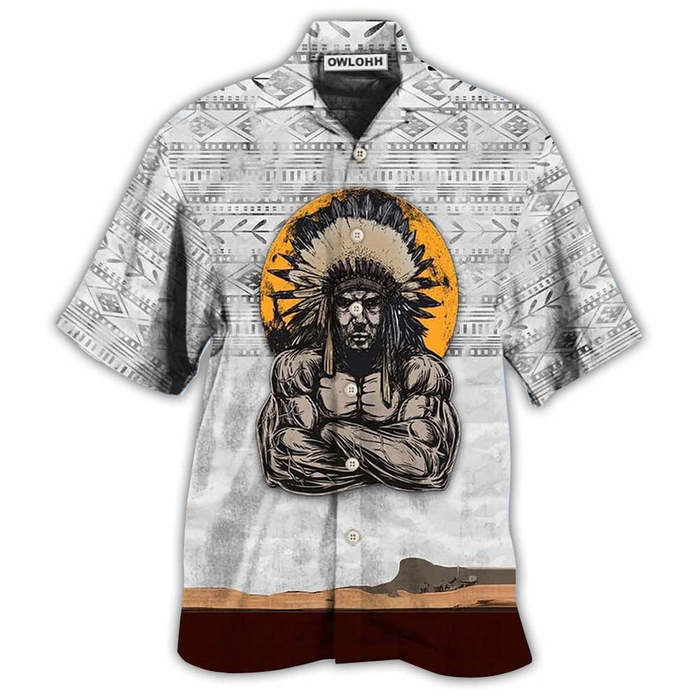 Hawaiian Shirt / Adults / S Native Human Stronger Angry Cool - Hawaiian Shirt - Owls Matrix LTD