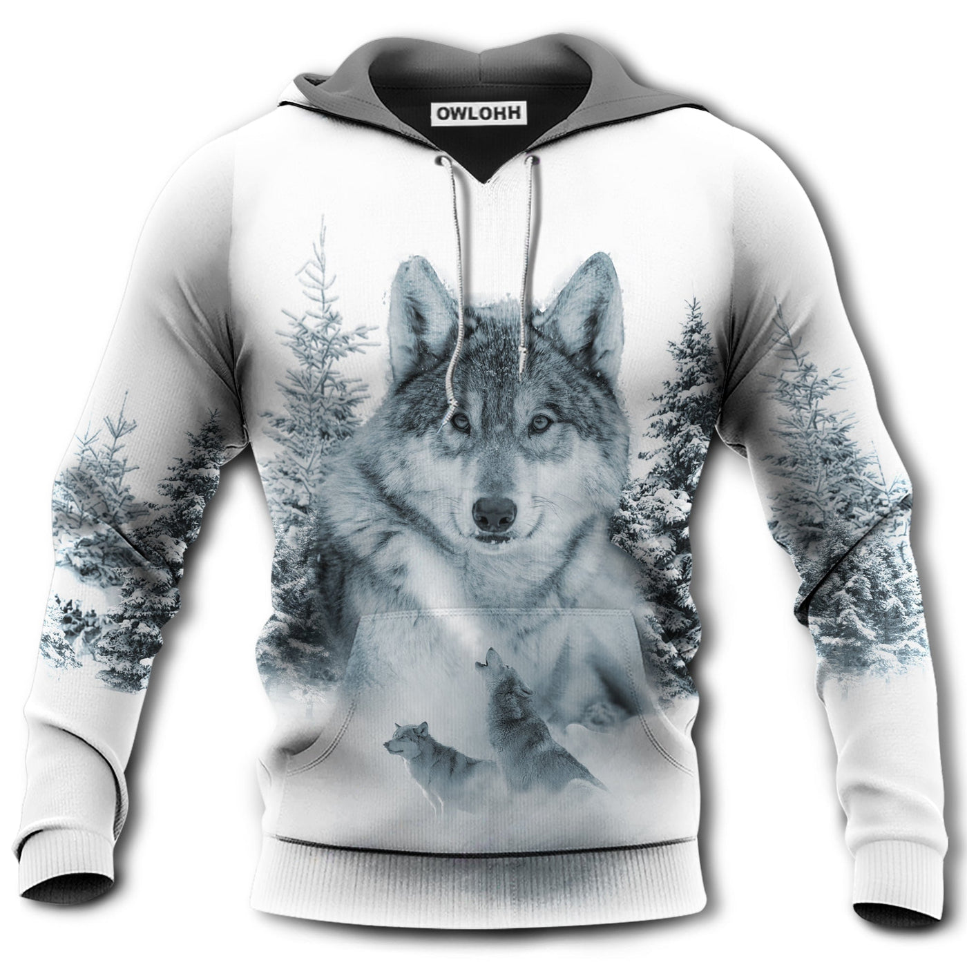 Unisex Hoodie / S Native Life Native American Culture Wolf In The Snow - Hoodie - Owls Matrix LTD