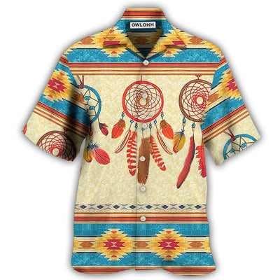 Hawaiian Shirt / Adults / S Native Style Love Peace Dreamcatcher - Hawaiian Shirt - Owls Matrix LTD