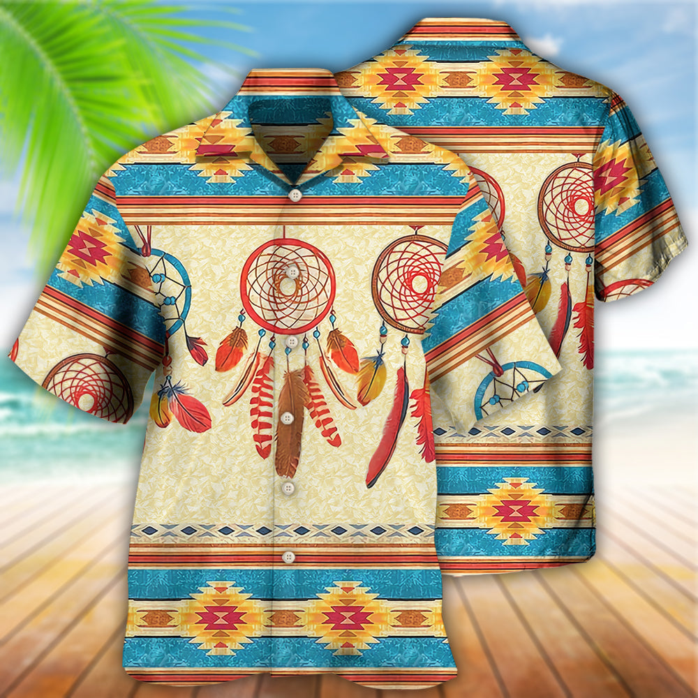 Native Style Love Peace Dreamcatcher - Hawaiian Shirt - Owls Matrix LTD