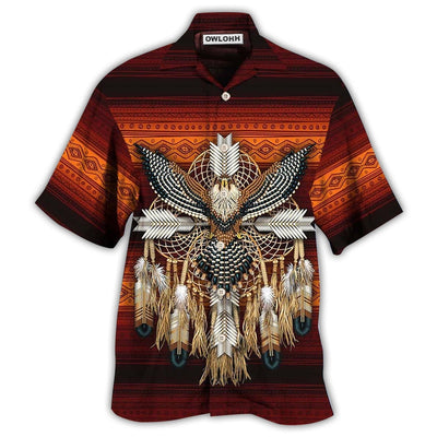 Hawaiian Shirt / Adults / S Native Style Love Peace Eagle - Hawaiian Shirt - Owls Matrix LTD