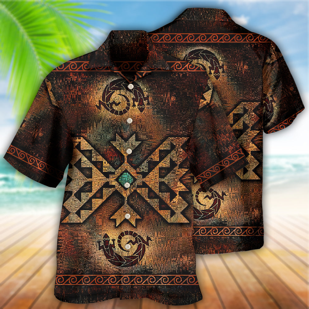 Native Style Love Peace Old Pattern - Hawaiian Shirt - Owls Matrix LTD