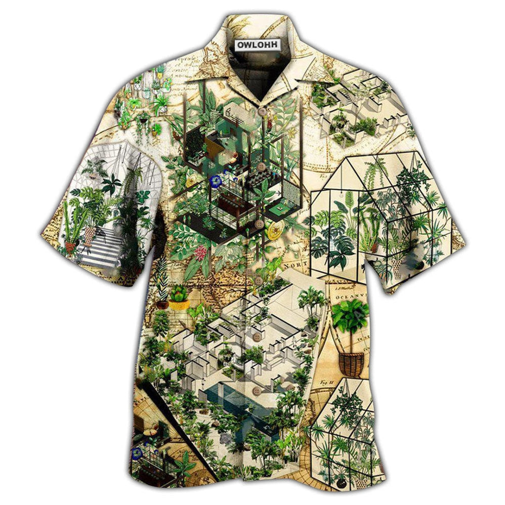 Hawaiian Shirt / Adults / S Gardening Nature Good Architecture Lets Nature - Hawaiian Shirt - Owls Matrix LTD