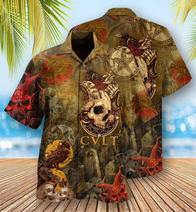 Skull Not Today Satan Cool - Hawaiian Shirt - Owls Matrix LTD