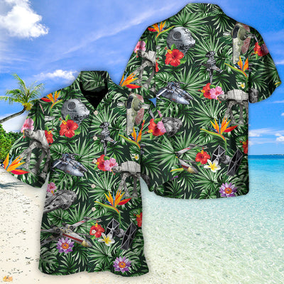 Star Wars Space Ships Tropical Forest - Hawaiian Shirt For Men, Women, Kids - Owl Ohh-Owl Ohh