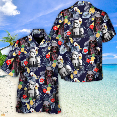 Star Wars Darth Vader Storm Trooper Flower - Hawaiian Shirt For Men, Women, Kids - Owl Ohh-Owl Ohh