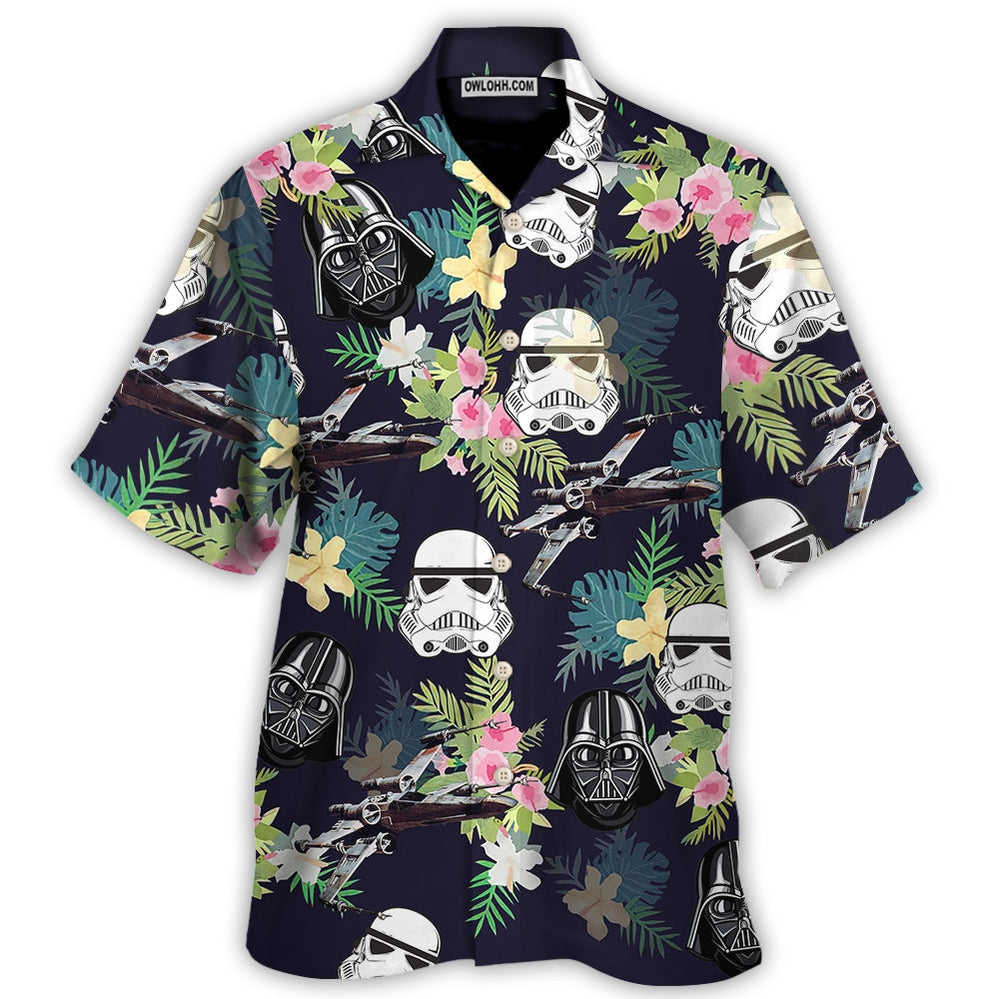 Star Wars Darth Vader Stormtrooper Helmet Tropical Pattern - Hawaiian Shirt For Men, Women, Kids - Owl Ohh-Owl Ohh
