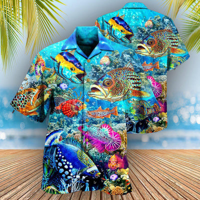 Ocean The Treasure Under The Waves - Hawaiian Shirt - Owls Matrix LTD