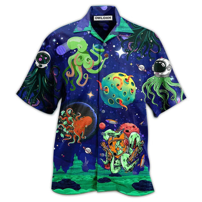 Hawaiian Shirt / Adults / S Octopus Astronaut Style - Hawaiian Shirt - Owls Matrix LTD