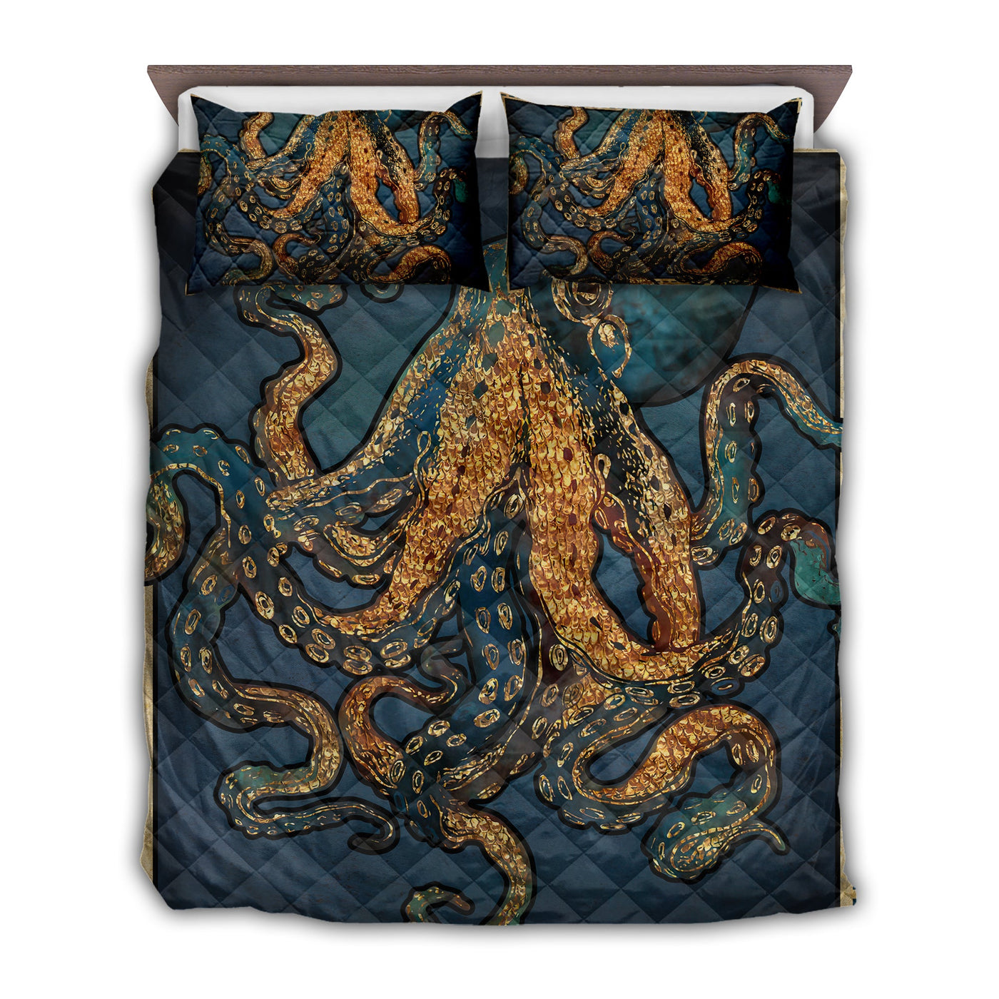 TWIN ( 50 x 60 INCH ) Octopus Big Amazing Special - Quilt Set - Owls Matrix LTD