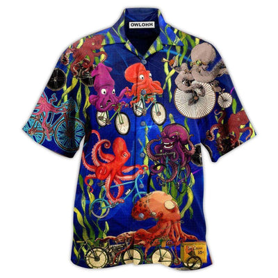 Hawaiian Shirt / Adults / S Octopus Could An Octopus Ride A Bicycle - Hawaiian Shirt - Owls Matrix LTD