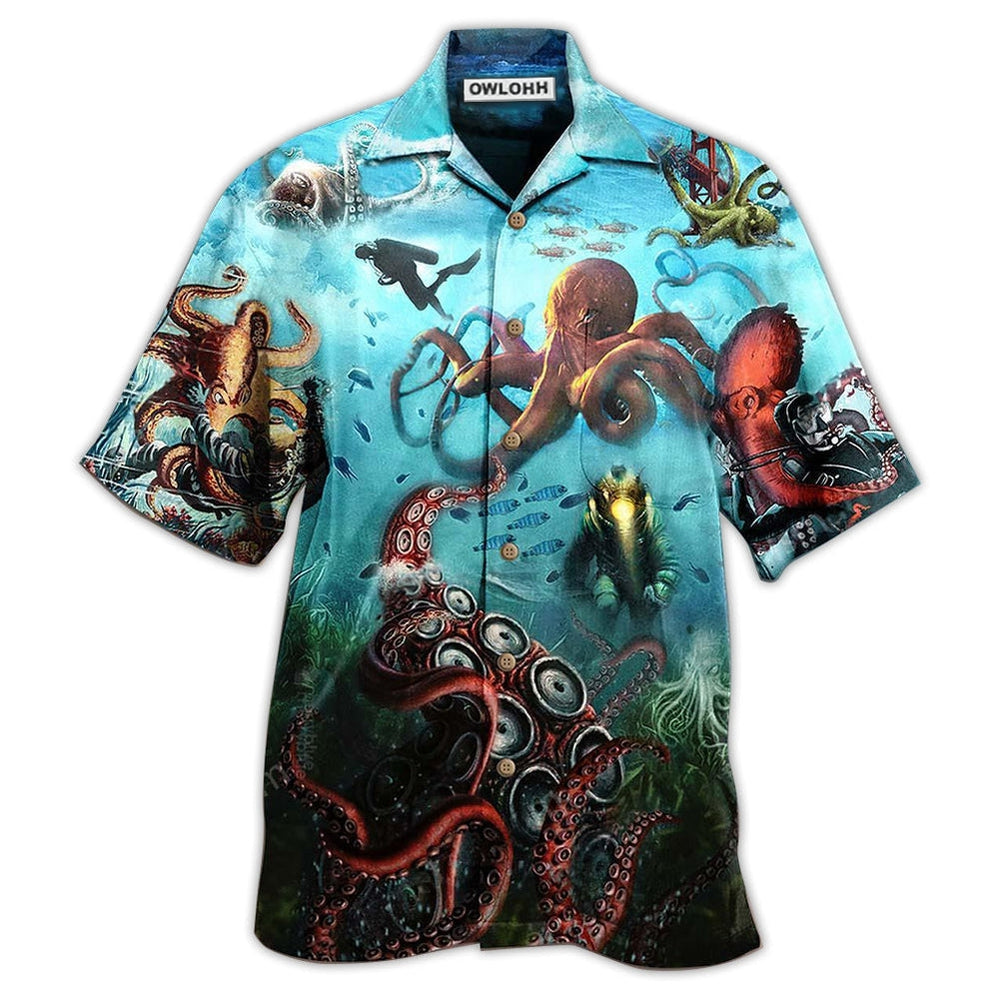 Hawaiian Shirt / Adults / S Octopus Protect Ocean Limited Edition - Hawaiian Shirt - Owls Matrix LTD
