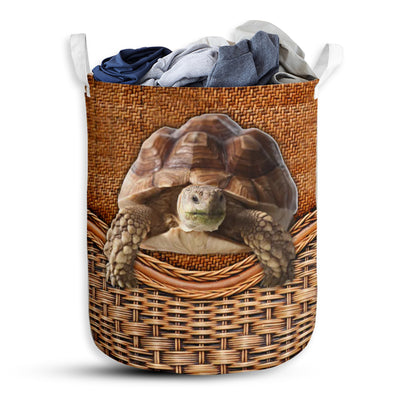 Turtle Old Turtle Rattan Teaxture - Laundry Basket - Owls Matrix LTD