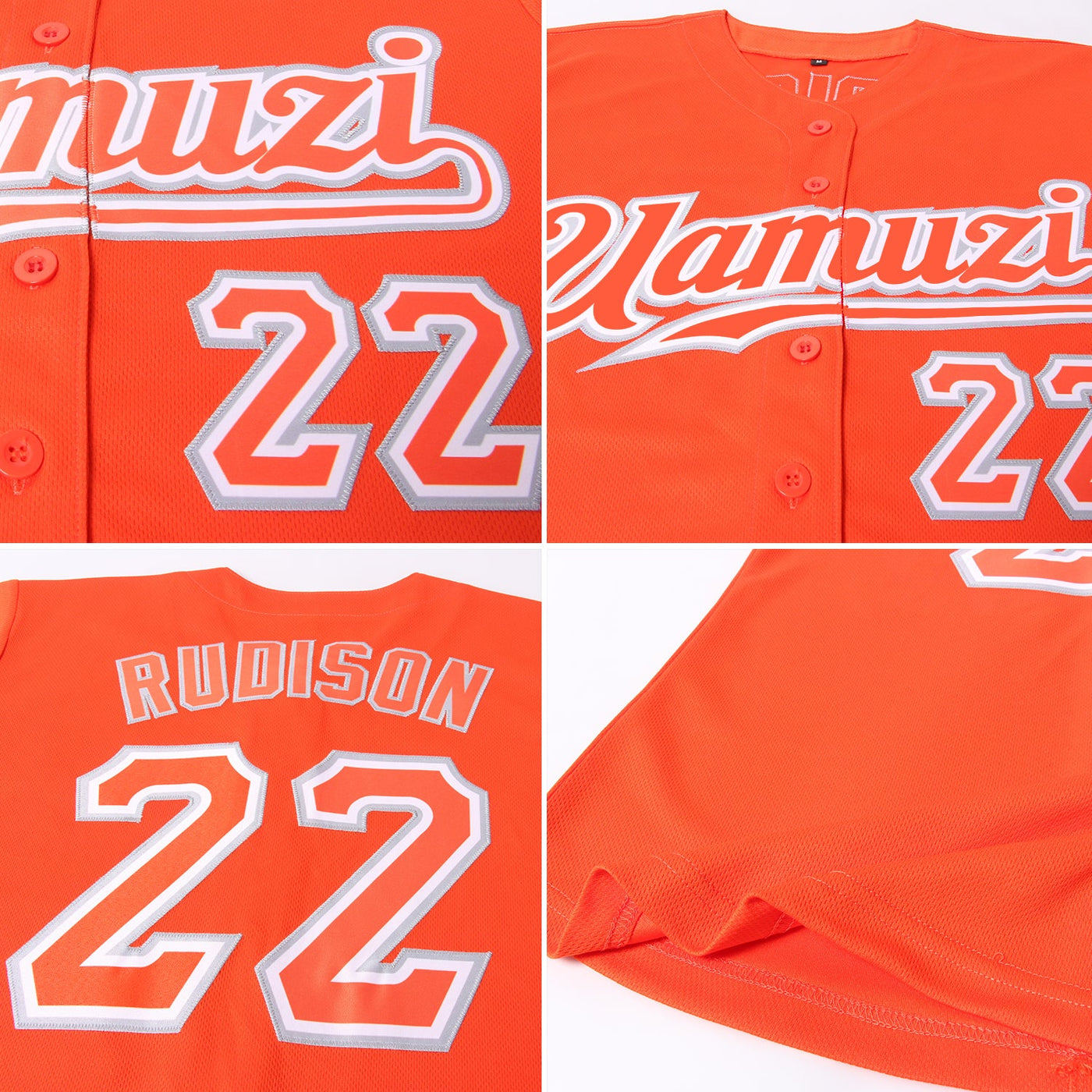 Custom Orange Orange-Gray Authentic Baseball Jersey - Owls Matrix LTD
