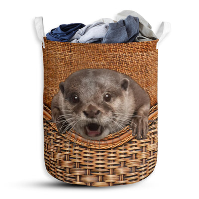 Otter Rattan Teaxture - Laundry Basket - Owls Matrix LTD