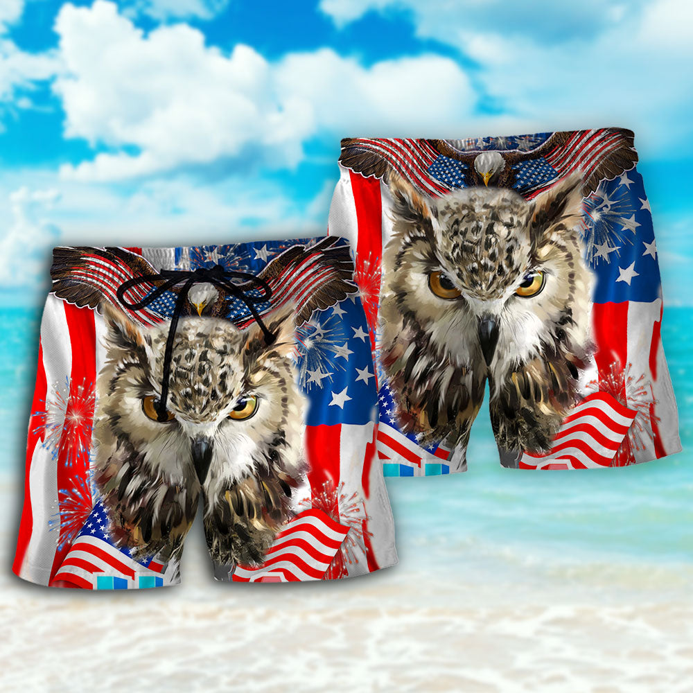 Owl America Independence Day - Beach Short - Owls Matrix LTD