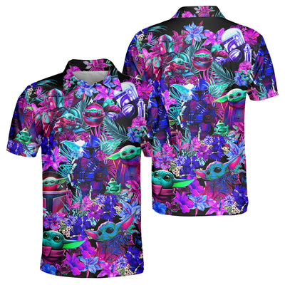 Special Star Wars Baby Yoda Synthwave - Polo Shirt