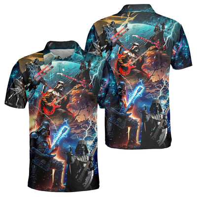 Starwars Darth Vader Playing Guitar - Polo Shirt