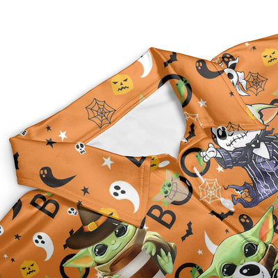 Halloween Star Wars Baby Yoda Jack Skellington - Polo Shirt