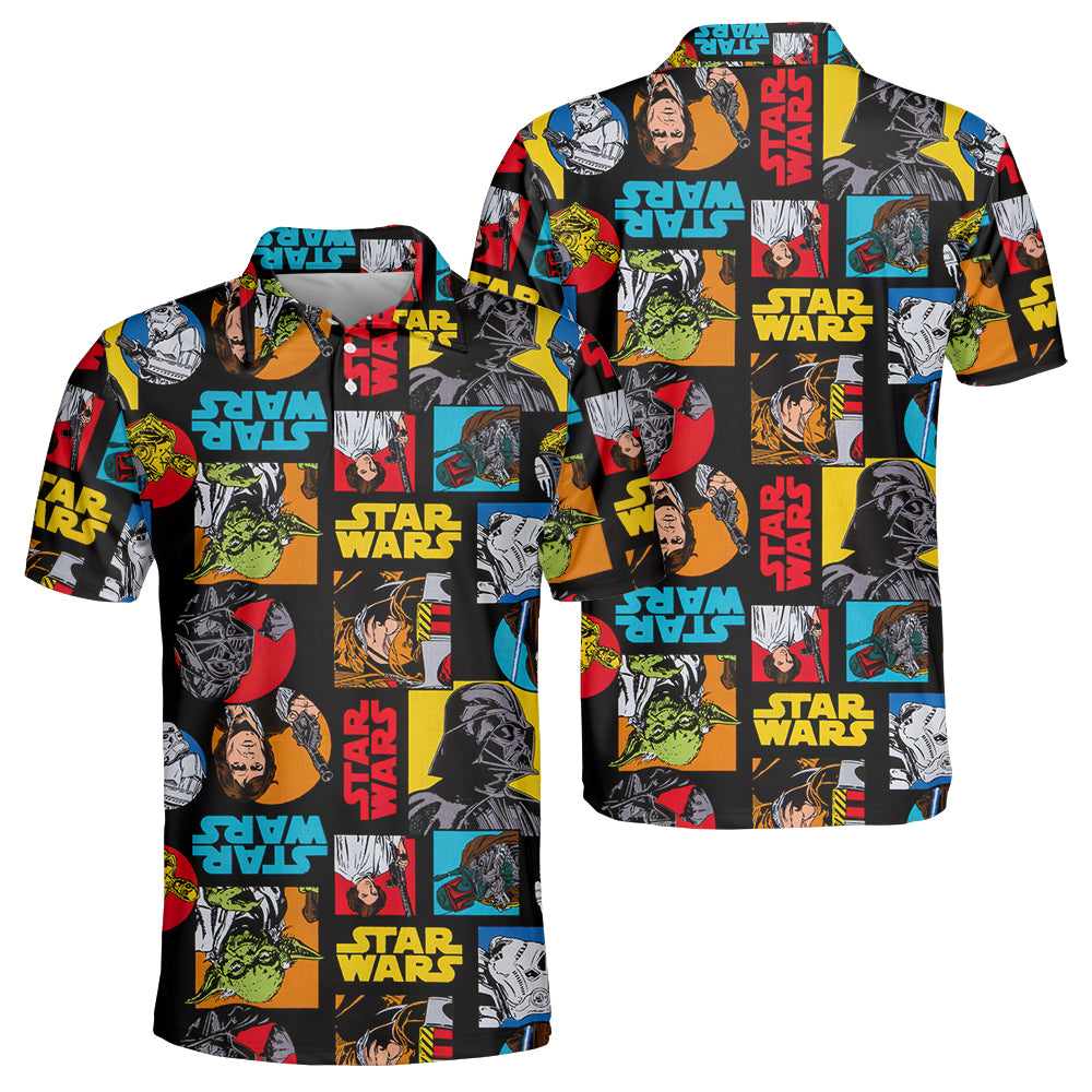 Star Wars Pattern Colorful - Polo Shirt
