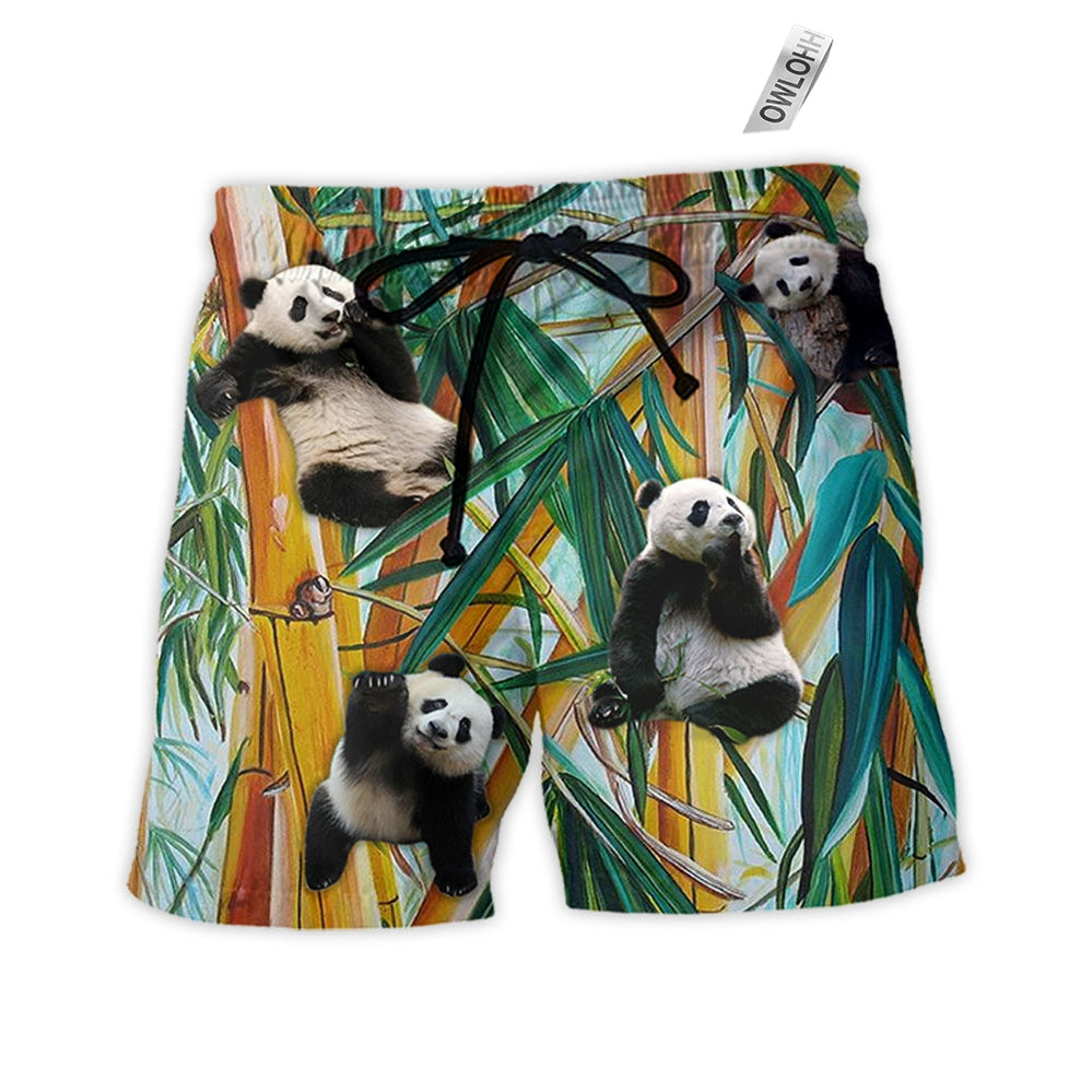 Beach Short / Adults / S Panda Play Funny Together - Beach Short - Owls Matrix LTD