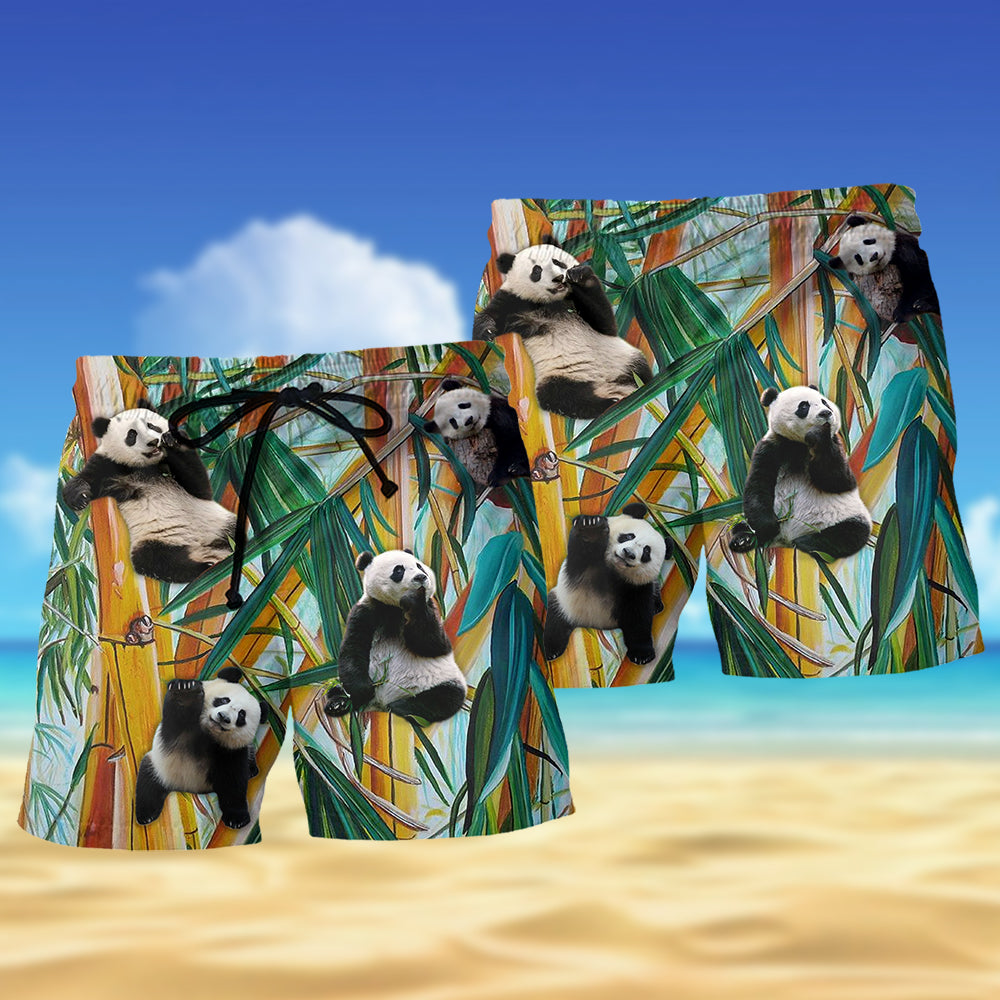 Panda Play Funny Together - Beach Short - Owls Matrix LTD