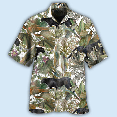 Panther Tropical Leaf - Hawaiian Shirt - Owls Matrix LTD