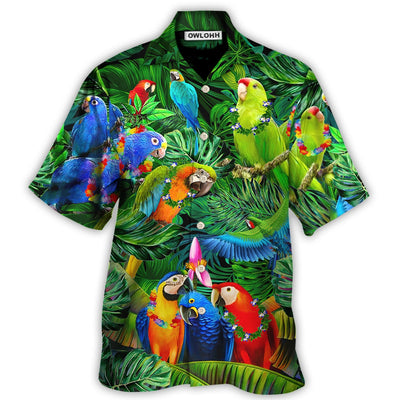 Hawaiian Shirt / Adults / S Parrot Couple Love Happiness - Hawaiian Shirt - Owls Matrix LTD